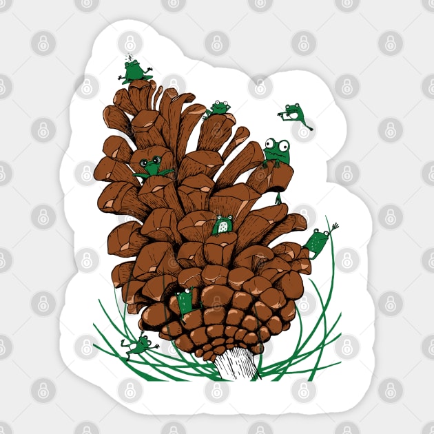 Pine cone Sticker by Deeprootsbkk